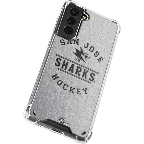 NHL San Jose Sharks Black Text Galaxy S21 Plus 5G Clear Case