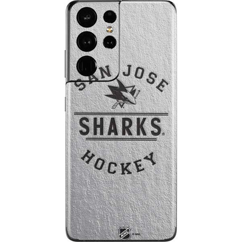 NHL San Jose Sharks Black Text Galaxy S21 Ultra 5G Skin