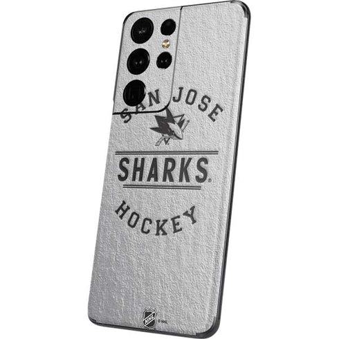 NHL San Jose Sharks Black Text Galaxy S21 Ultra 5G Skin