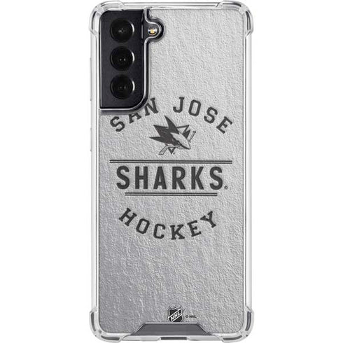 NHL San Jose Sharks Black Text Galaxy S22 Clear Case