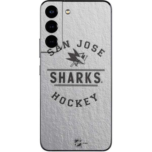 NHL San Jose Sharks Black Text Galaxy S22 Skin