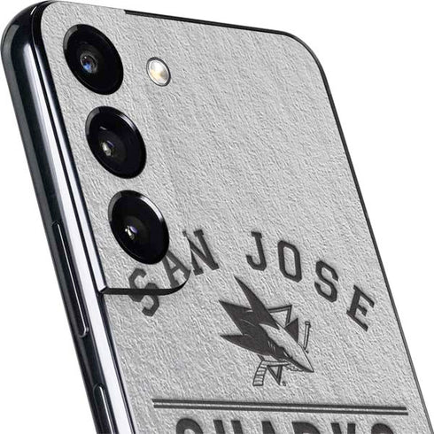 NHL San Jose Sharks Black Text Galaxy S22 Skin