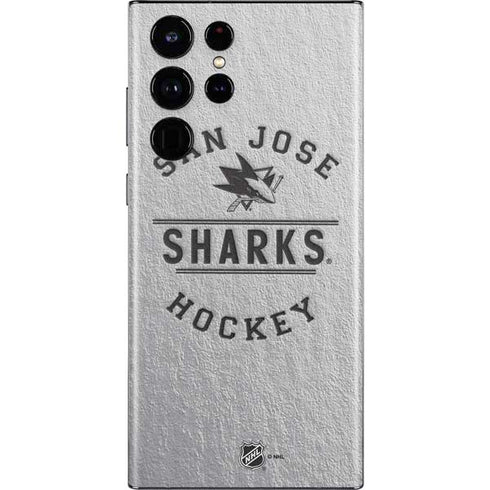 NHL San Jose Sharks Black Text Galaxy S22 Ultra Skin