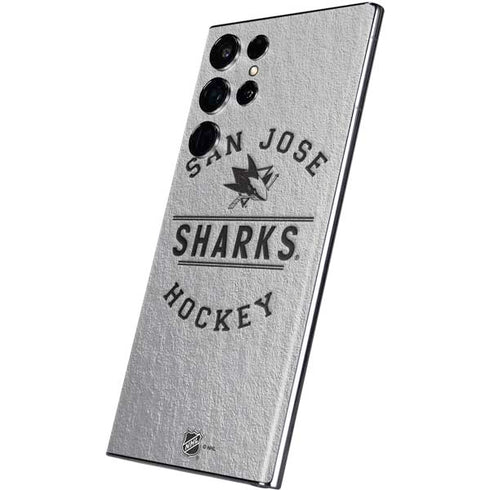 NHL San Jose Sharks Black Text Galaxy S22 Ultra Skin