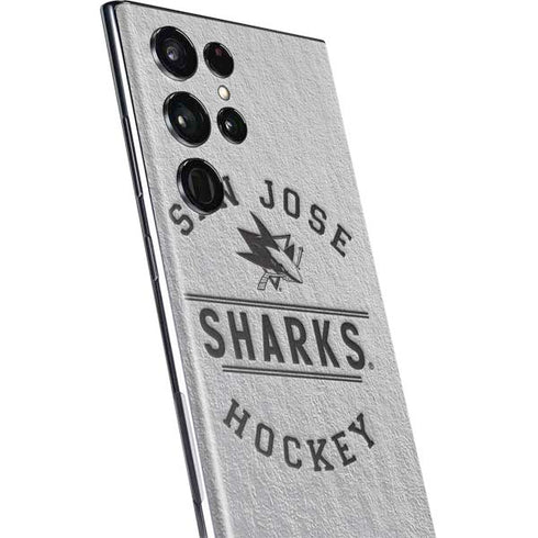 NHL San Jose Sharks Black Text Galaxy S22 Ultra Skin