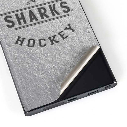 NHL San Jose Sharks Black Text Galaxy S22 Ultra Skin