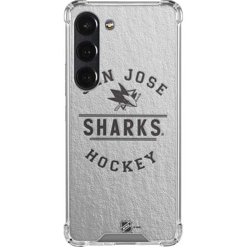 NHL San Jose Sharks Black Text Galaxy S23 Clear Case