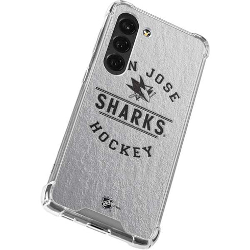 NHL San Jose Sharks Black Text Galaxy S23 Clear Case