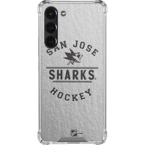 NHL San Jose Sharks Black Text Galaxy S23 Plus Clear Case