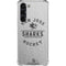 NHL San Jose Sharks Black Text Galaxy S23 Plus Clear Case