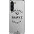 NHL San Jose Sharks Black Text Galaxy S23 Plus Clear Case