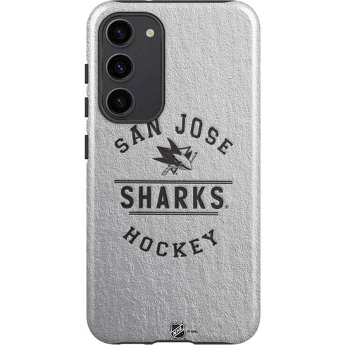 NHL San Jose Sharks Black Text Galaxy S23 Plus Pro Case