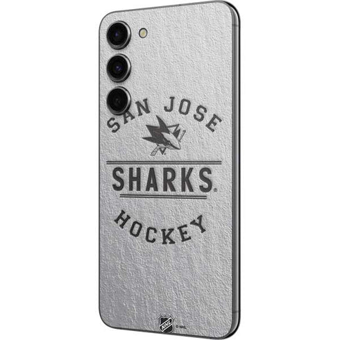 NHL San Jose Sharks Black Text Galaxy S23 Plus Skin