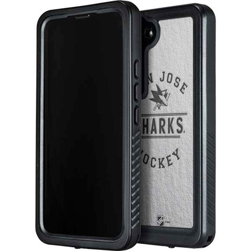 NHL San Jose Sharks Black Text Galaxy S23 Plus Waterproof Case