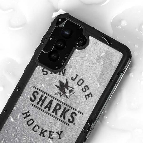 NHL San Jose Sharks Black Text Galaxy S23 Plus Waterproof Case