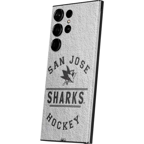NHL San Jose Sharks Black Text Galaxy S23 Ultra Skin