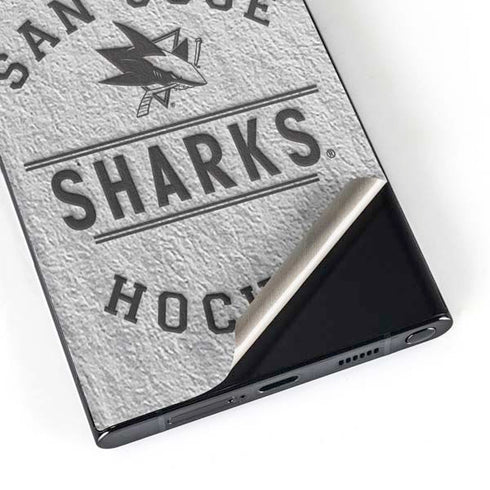 NHL San Jose Sharks Black Text Galaxy S23 Ultra Skin