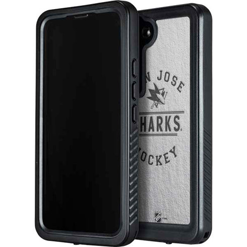 NHL San Jose Sharks Black Text Galaxy S23 Waterproof Case