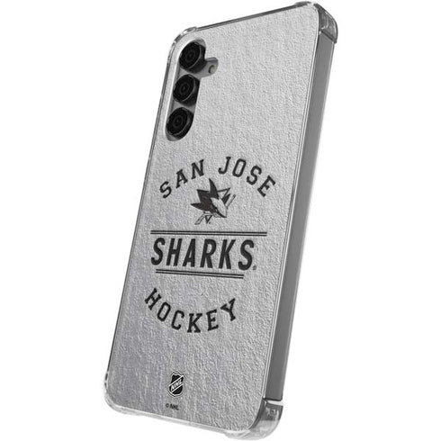 NHL San Jose Sharks Black Text Galaxy S24 Plus Clear Case