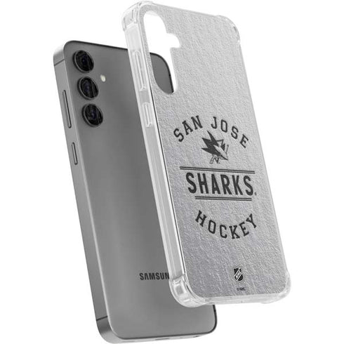 NHL San Jose Sharks Black Text Galaxy S24 Plus Clear Case