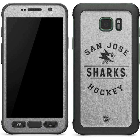 NHL San Jose Sharks Black Text Galaxy S7 Active Skin