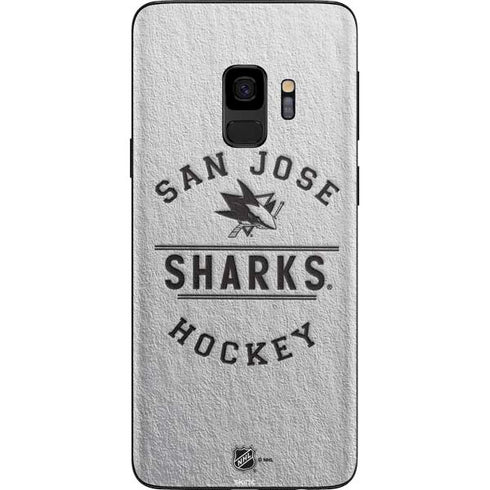 NHL San Jose Sharks Black Text Galaxy S9 Skin
