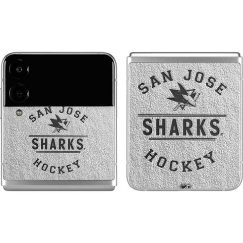 NHL San Jose Sharks Black Text Galaxy Z Flip4 5G Skin