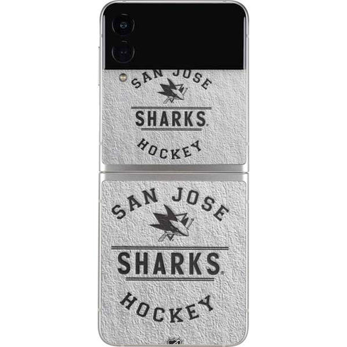 NHL San Jose Sharks Black Text Galaxy Z Flip4 5G Skin
