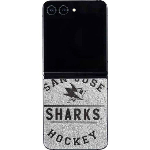 NHL San Jose Sharks Black Text Galaxy Z Flip5 5G Skin