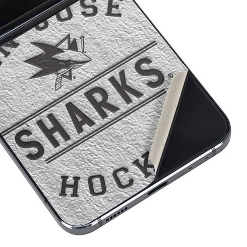 NHL San Jose Sharks Black Text Galaxy Z Flip5 5G Skin