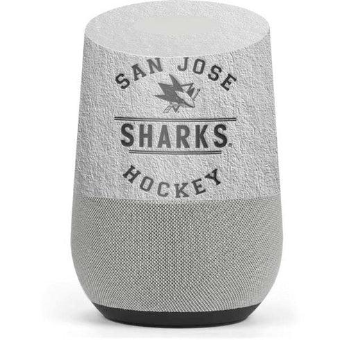 NHL San Jose Sharks Black Text Google Home Skin