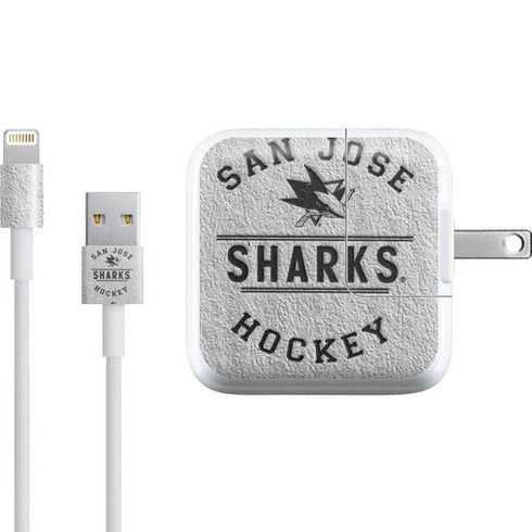 NHL San Jose Sharks Black Text iPad Charger (10W USB) Skin