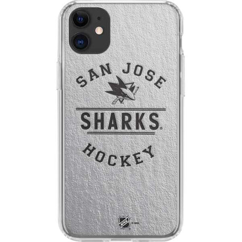 NHL San Jose Sharks Black Text iPhone 11 Clear Case