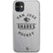NHL San Jose Sharks Black Text iPhone 11 Clear Case
