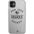 NHL San Jose Sharks Black Text iPhone 11 Clear Case