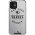 NHL San Jose Sharks Black Text iPhone 12 Clear Case