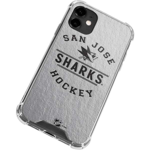 NHL San Jose Sharks Black Text iPhone 12 Clear Case