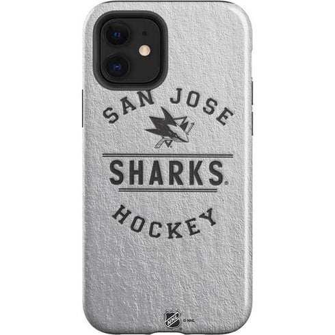 NHL San Jose Sharks Black Text iPhone 12 Impact Case