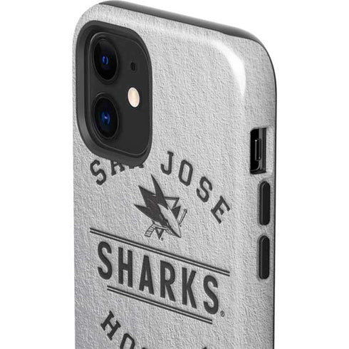 NHL San Jose Sharks Black Text iPhone 12 Impact Case