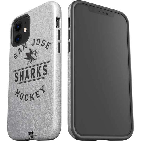NHL San Jose Sharks Black Text iPhone 12 Impact Case