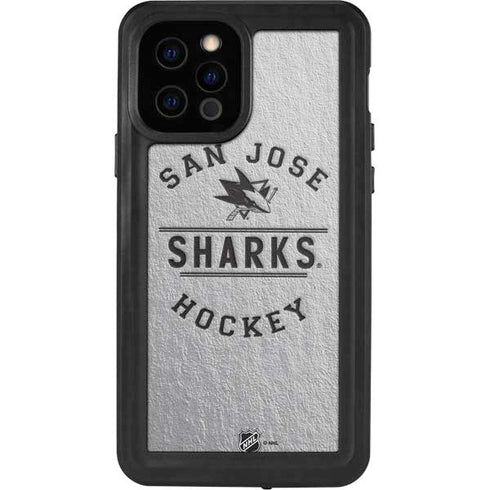 NHL San Jose Sharks Black Text iPhone 12 Pro Waterproof Case
