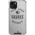 NHL San Jose Sharks Black Text iPhone 13 Mini Clear Case