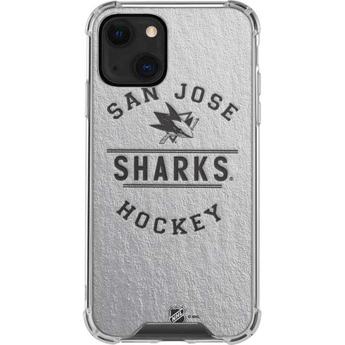 NHL San Jose Sharks Black Text iPhone 14 Clear Case