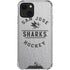 NHL San Jose Sharks Black Text iPhone 14 Clear Case