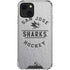 NHL San Jose Sharks Black Text iPhone 14 Plus Clear Case
