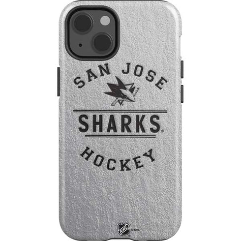 NHL San Jose Sharks Black Text iPhone 15 Impact Case