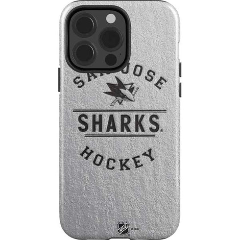 NHL San Jose Sharks Black Text iPhone 15 Pro Impact Case