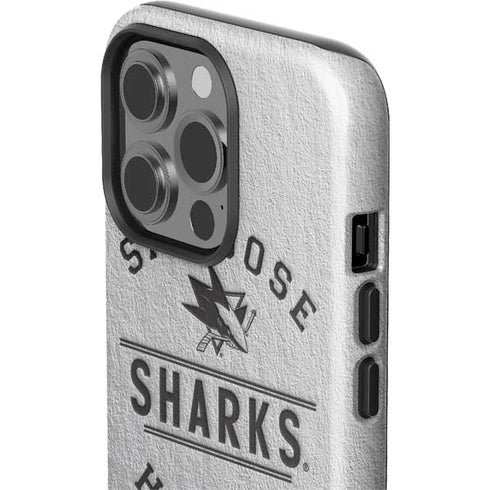 NHL San Jose Sharks Black Text iPhone 15 Pro Impact Case
