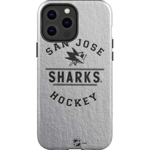 NHL San Jose Sharks Black Text iPhone 15 Pro Max Impact Case