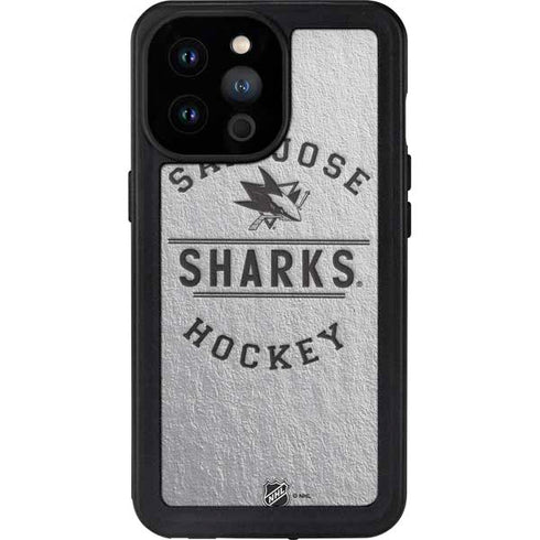 NHL San Jose Sharks Black Text iPhone 14 Pro Max Waterproof Case